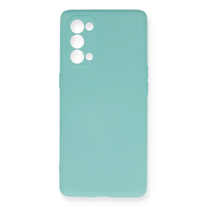 Oppo Reno 5 Pro Kılıf Nano İçi Kadife Silikon - Turkuaz