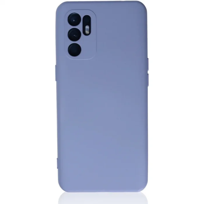Oppo Reno 6 Kılıf Nano İçi Kadife Silikon - Lila
