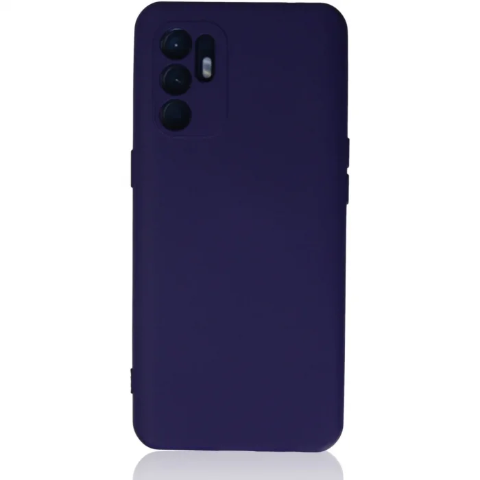 Oppo Reno 6 Kılıf Nano İçi Kadife Silikon - Mor