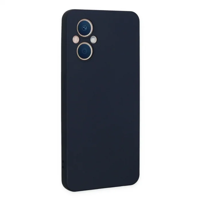 Oppo Reno 7 Lite Kılıf Nano İçi Kadife Silikon - Lacivert