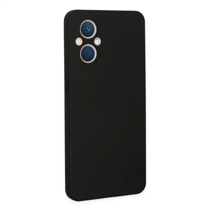 Oppo Reno 7 Lite Kılıf Nano İçi Kadife Silikon - Siyah