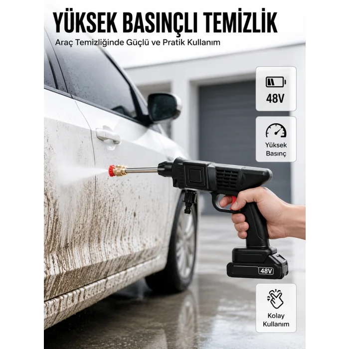 Orijinal 2025 48V Şarjlı Basınçlı Temizlik Tabancası A Kalite Seri