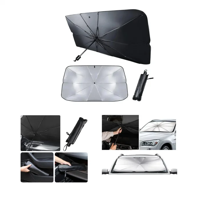 OTO - ARAÇ CAM GÜNEŞLİK ŞEMSİYESİ 10 TELLİ 78X39X130CM (5047)