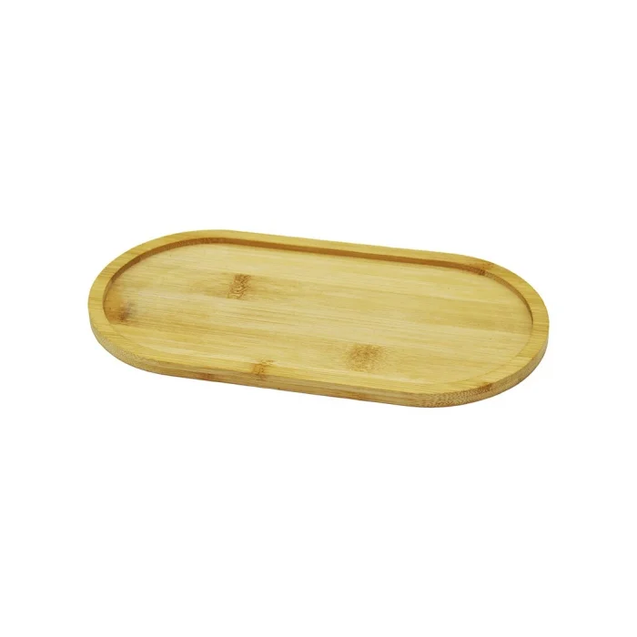 OVAL AHŞAP BAMBU YAĞDANLIK ALTLIK 12X23CM (5047)