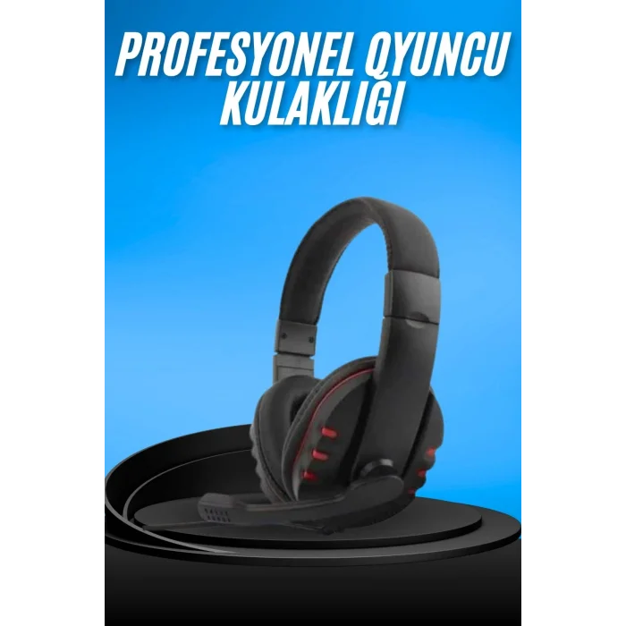 Oyuncu Kulaklığı Kulak Üstü Kablolu Gaming Kulaklık Mikrofonlu ANC Özelliği