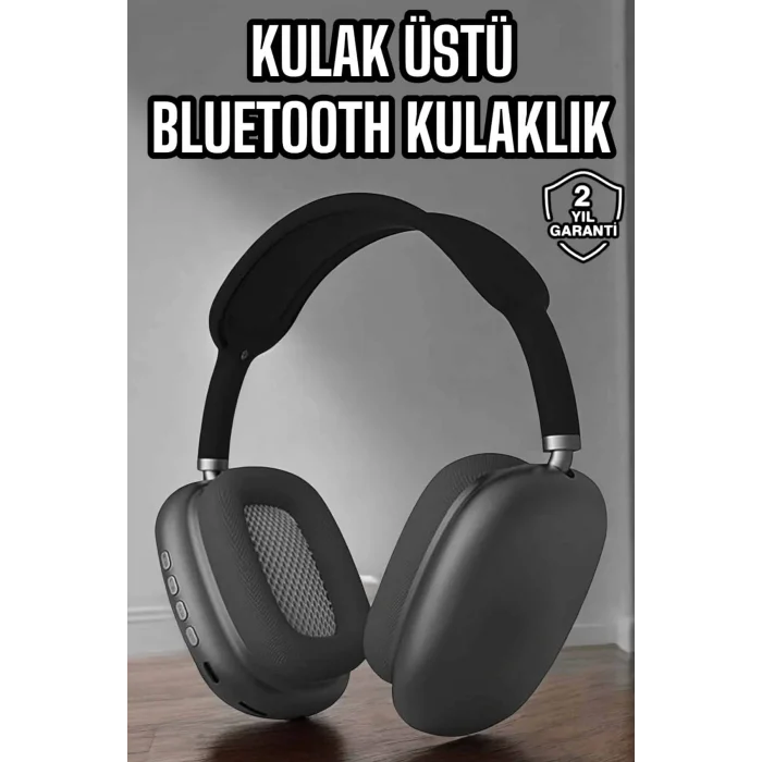 P9 Plus Hi-fi Ses Kalitesi Ayarlanabilir Mikrofonlu Bluetooth Kulaklık Siyah