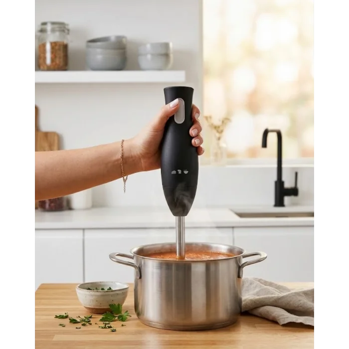 Paslanmaz Çelik Blender Ayağına Sahip Ergonomik El Blenderı