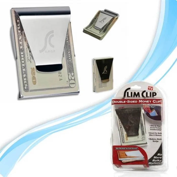 Paslanmaz Çelik Cüzdan Slim Clip (5047)