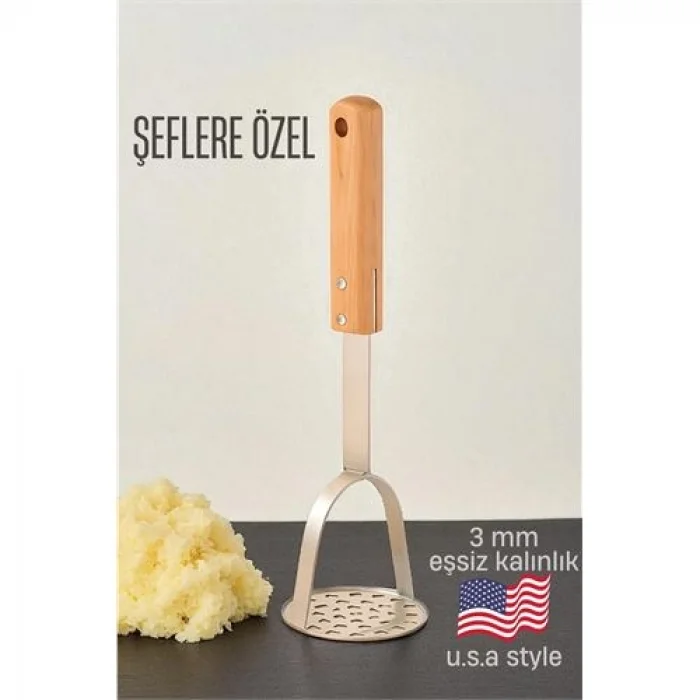 Patates Ezici 3 mm Kalınlık 304 Paslanmaz Çelik Havuç Muz Avokado Ezici