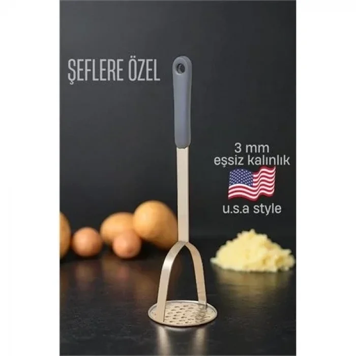 Patates Ezici 3 Mm Kalınlık 304 Paslanmaz Çelik Havuç Muz Avokado Ezici 722003