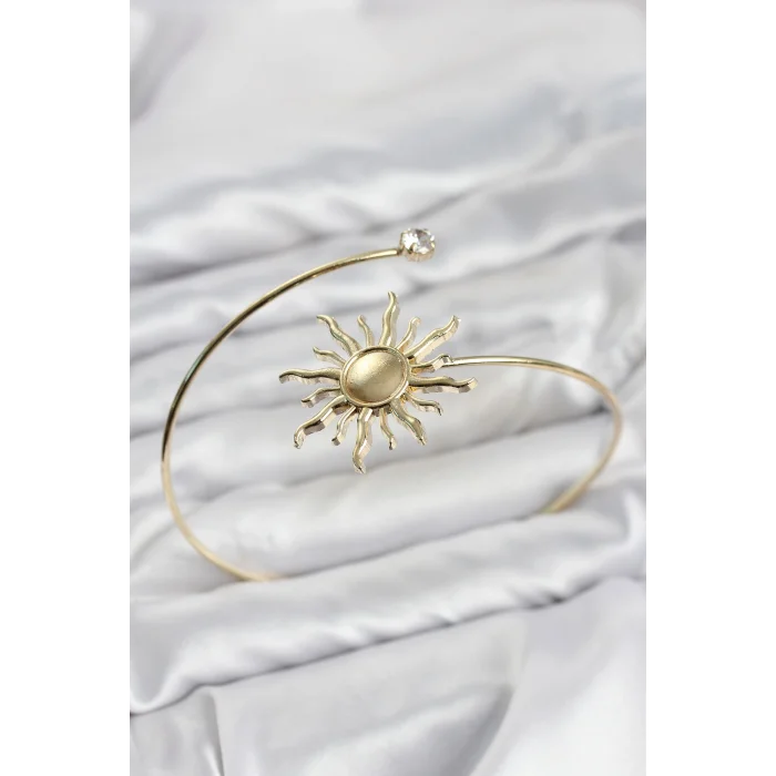 Pazu Bileklik Gold Renk Pirinç Güneş Model