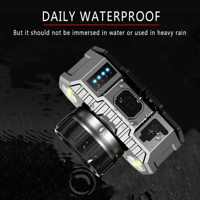 PeakStar PS-010 800 Lümen Şarj Göstergeli Cob LED Usbli Şarjlı Kafa Lambası