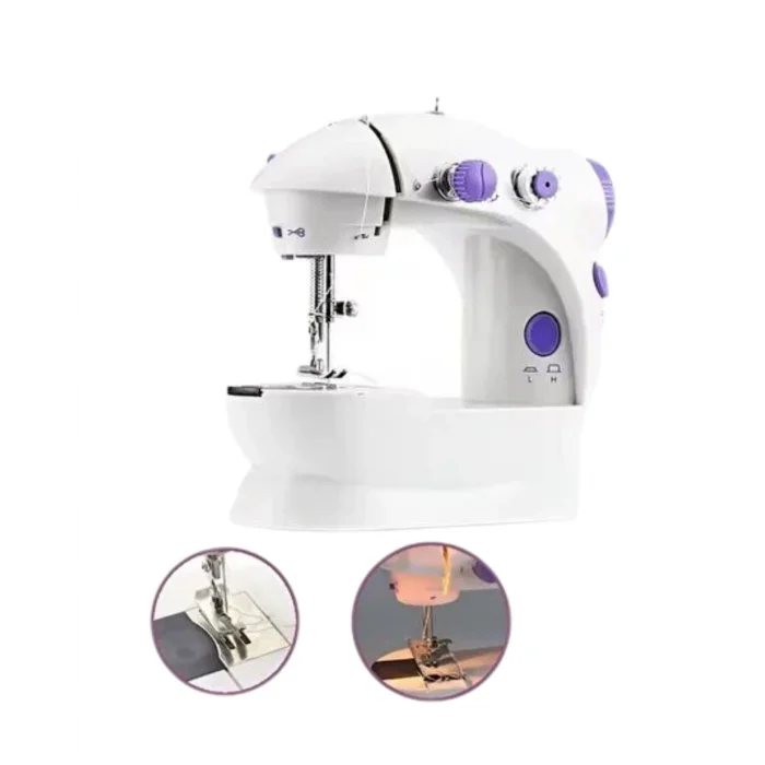 Pedallı Mini Dikiş Makinesi Çift Makara Kilitli Dikiş
