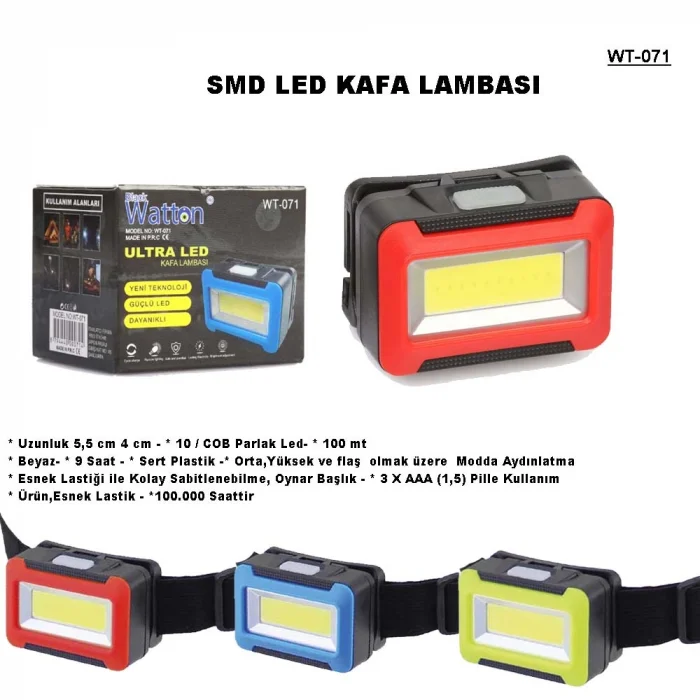 Pilli Kafa Lambası Wt-071