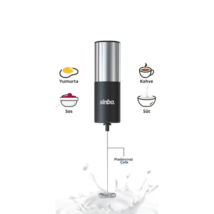 PİLLİ SÜT KÖPÜRTÜCÜ - KARIŞTIRICI MİNİ MİKSER SÜT - KAHVE - SOS - YUMURTA STO-6727 (5047)