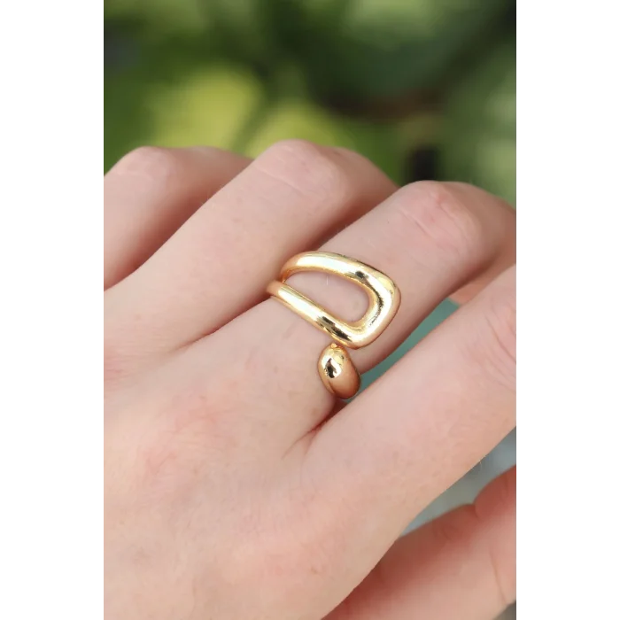 Pirinç Gold Renk Ayarlanabilir Yüzük