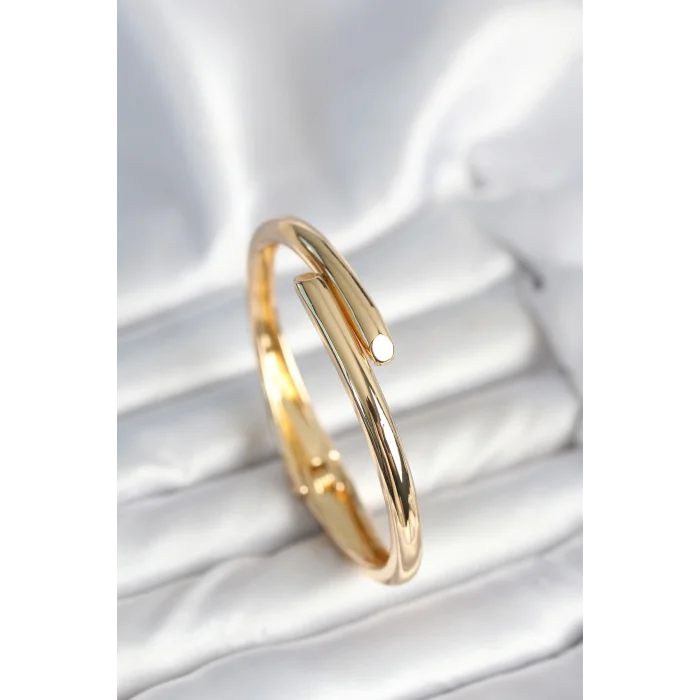 Pirinç Gold Renk Kadın Kelepçe Bileklik