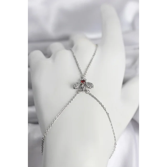 Pirinç Gümüş Renk Sinek Model Kadın Şahmeran