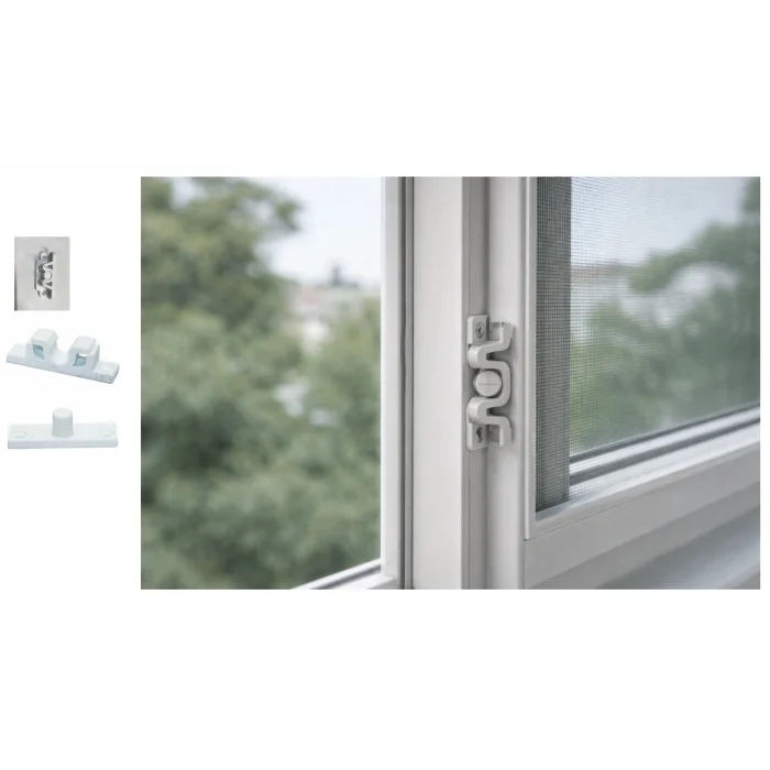 Plastik Beyaz Sineklik Çıtçıtı – Dayanıklı ve Pratik Sineklik Sabitleme Aparatı