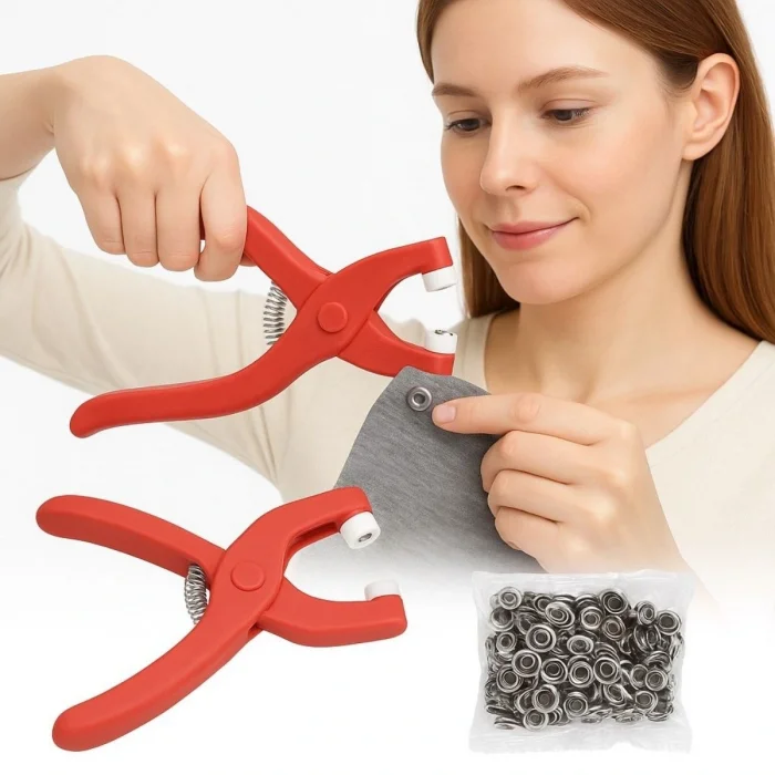 Plastik Çıt Çıt Pensi–Kıyafet, Bebek Önlüğü, Gömlek ve Tekstil Ürünleri İçin Çıtçıt Takma Aleti (5047)