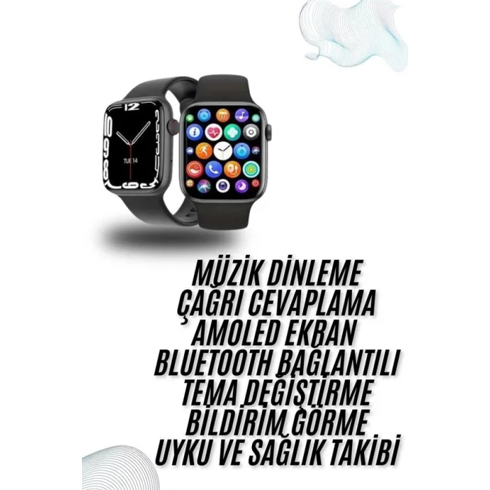 Plastik Kordonlu Kalp Atışı Uyku Takibi ve Çağrı Cevaplayabilen Akıllı Saat
