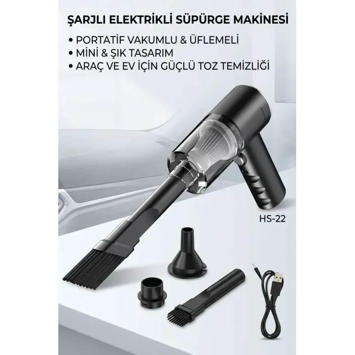 Portatif Mini Araç Süpürgesi El Tipi Kullanışlı Oto Temizlik Süpürgesi Ürün Modeli