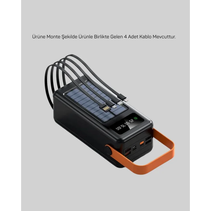 Powerbank Hızlı Şarj Solar Güneş Enerjili Çok Girişli