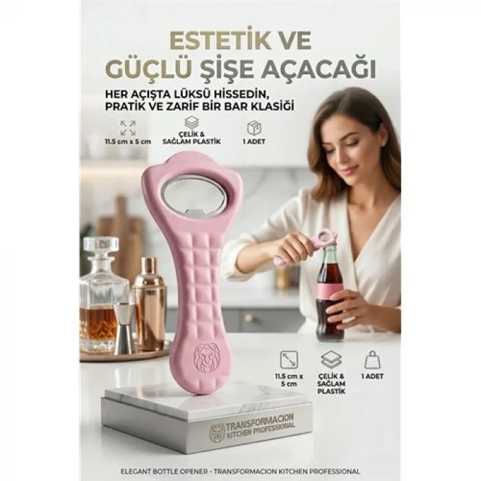 Pratik Şişe Açacağı | Ergonomik Barmen Tipi Sağlam Gazoz ve İçecek Açacağı 723196