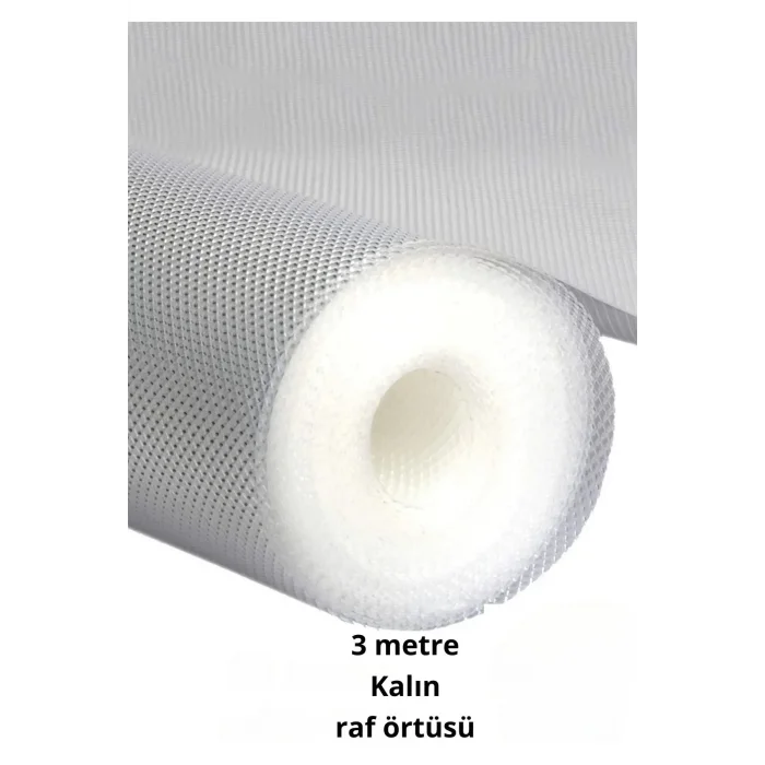 Premium 3 Metre Pıtırcıklı Kaydırmaz Şeffaf Raf Örtüsü Halı Kaydırmaz 45 Cmx3m Kalın Kaliteli Folyo