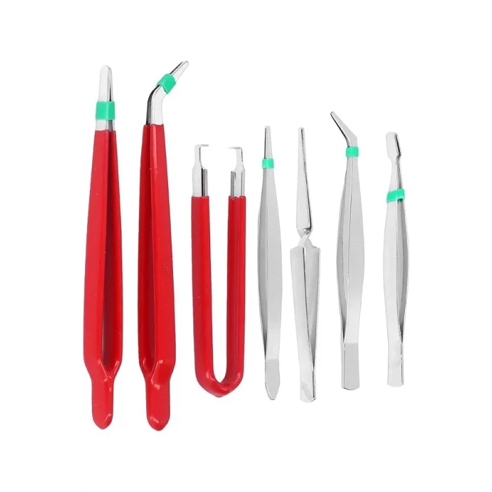 Premium 7 Parça Çelik Profesyonel Çiçek Bakım ve Teraryum Cımbız Seti - Lüks Bakım Kiti