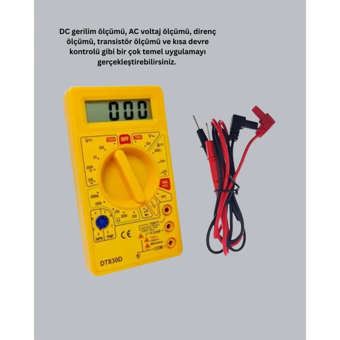 Profesyonel Dijital Multimetre Volt Amper Direnç Ölçümü Yeni Nesil