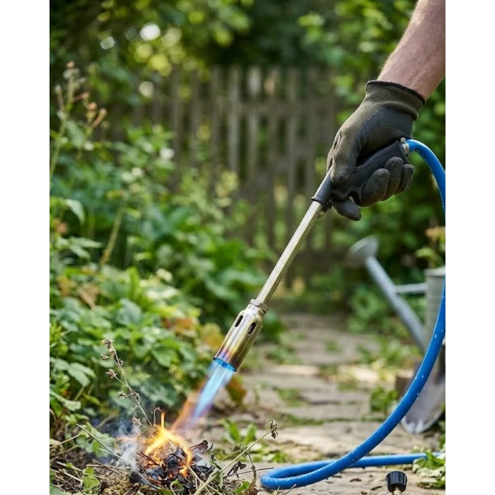 Profesyonel Gazlı Pürmüz Alev Tabancası Hortumlu LPG Yakıcı Ateş Başlatma ve Tamir Aleti