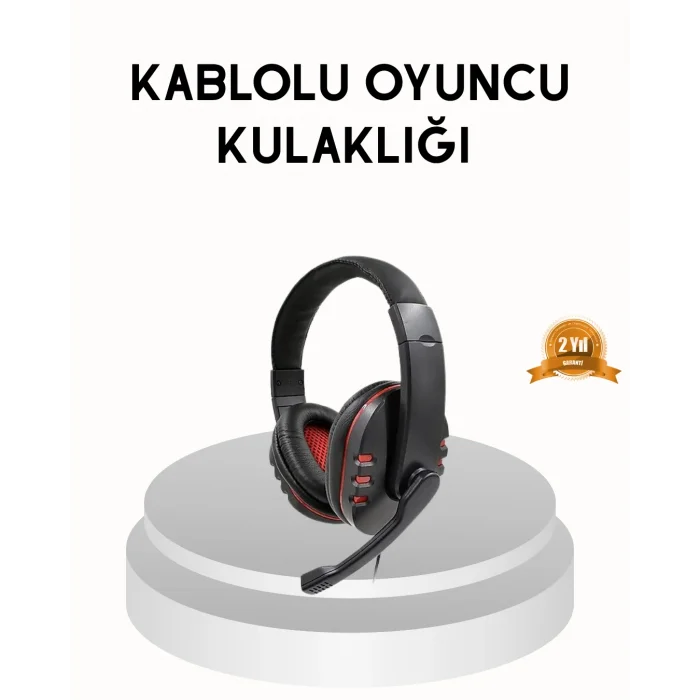 Profesyonel  Kulaklık – Mikrofonlu, Yumuşak Pedli, Stereo Ses Kalitesi, Tere Dayanıklı