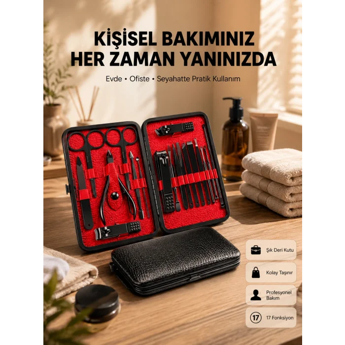 Profesyonel Paslanmaz Çelik Manikür & Pedikür Seti Yeni Nesil