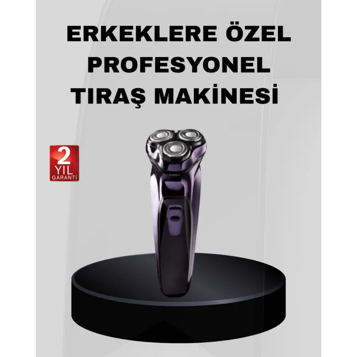 Profesyonel Şarjlı Tıraş Makinesi Ayarlanabilir Başlıklı Kablosuz