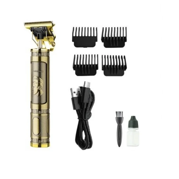 PS-033 Çelik Kasa Profesyonel T-bıçak Saç Sakal Ense Ve Çizim Tıraş Makinesi