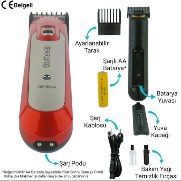 Rd-607 A Şarjlı Saç Sakal Tıraş Makinesi (5047)