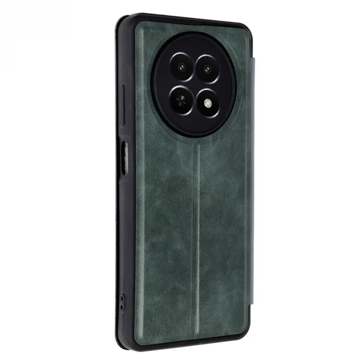 Realme 12 5g Kılıf Flip Cover - Koyu Yeşil