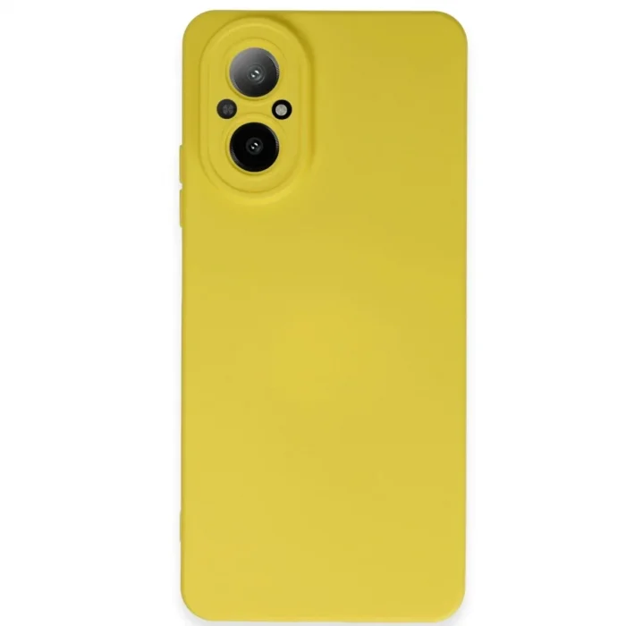 Realme 12 Lite Kılıf Nano İçi Kadife Silikon - Sarı