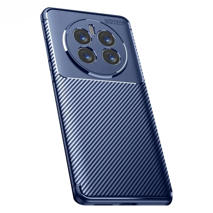 Realme 12 Pro Plus Kılıf Auto Focus Karbon Kapak - Lacivert