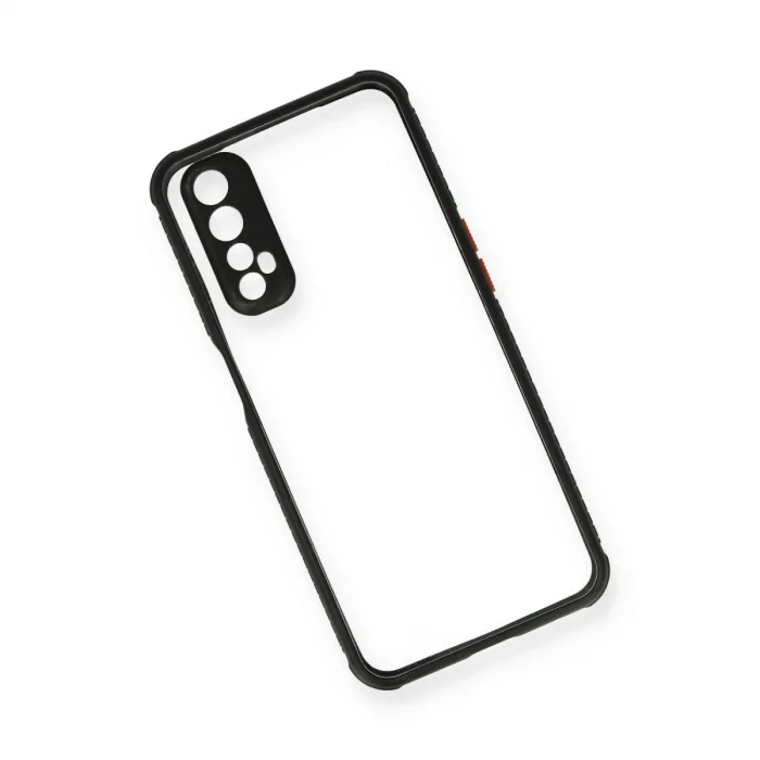 Realme 7 Kılıf Miami Şeffaf Silikon - Siyah