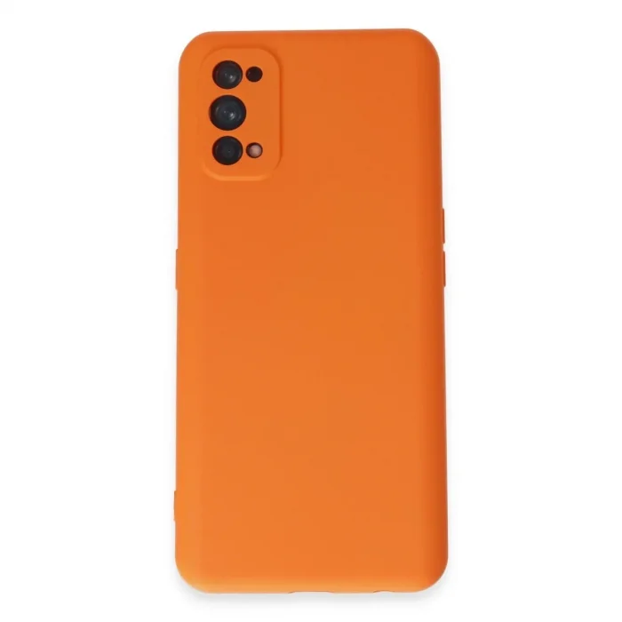 Realme 7 Pro Kılıf Nano İçi Kadife Silikon - Turuncu