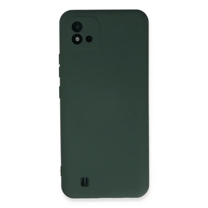 Realme C11 2021 Kılıf Nano İçi Kadife Silikon - Koyu Yeşil