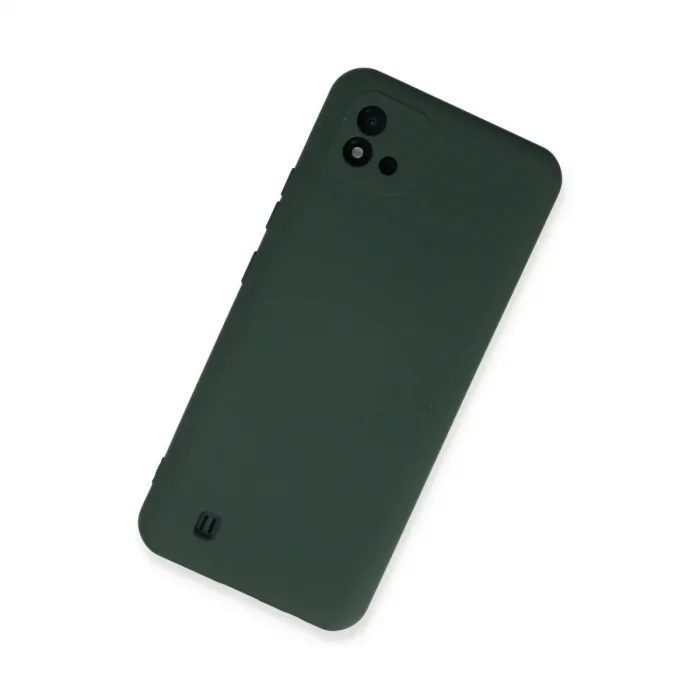 Realme C11 2021 Kılıf Nano İçi Kadife Silikon - Koyu Yeşil