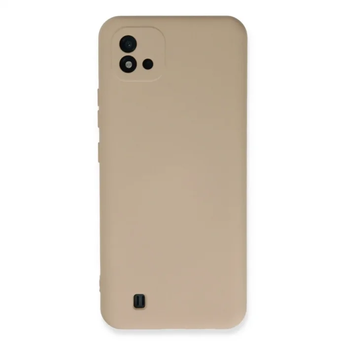 Realme C11 2021 Kılıf Nano İçi Kadife Silikon - Pudra