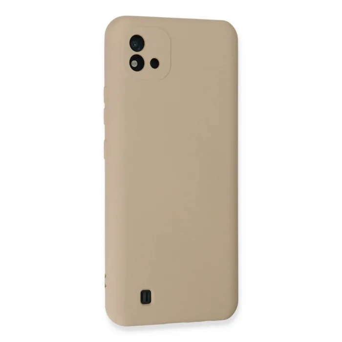 Realme C11 2021 Kılıf Nano İçi Kadife Silikon - Pudra
