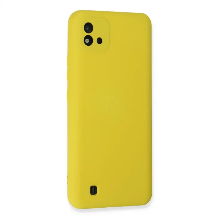 Realme C11 2021 Kılıf Nano İçi Kadife Silikon - Sarı