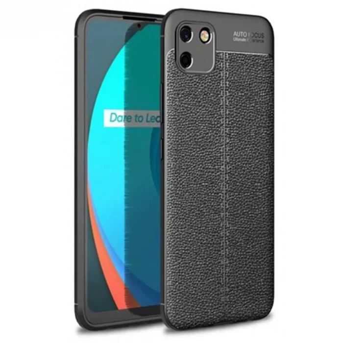Realme C11 Kılıf Auto Focus Kapak - Siyah