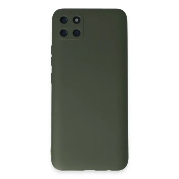 Realme C11 Kılıf Nano İçi Kadife Silikon - Koyu Yeşil