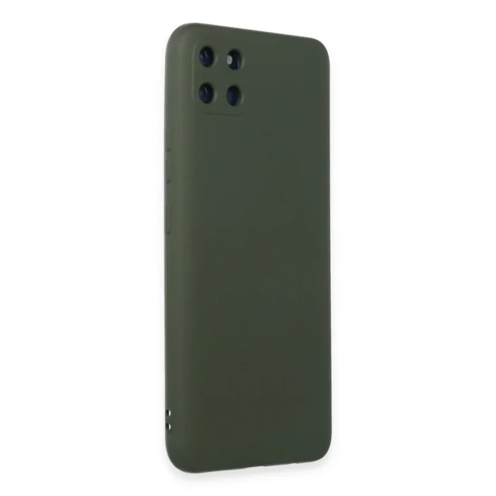 Realme C11 Kılıf Nano İçi Kadife Silikon - Koyu Yeşil